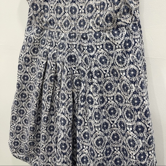 Joie Kada Linen Dress Sleeveless Printed Dark Navy - Picture 4 of 10